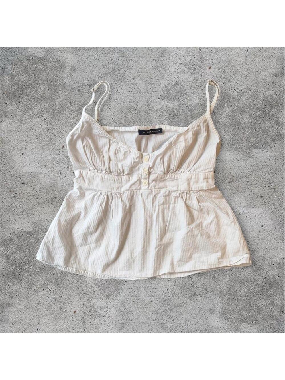 Brandy Melville white babydoll tank